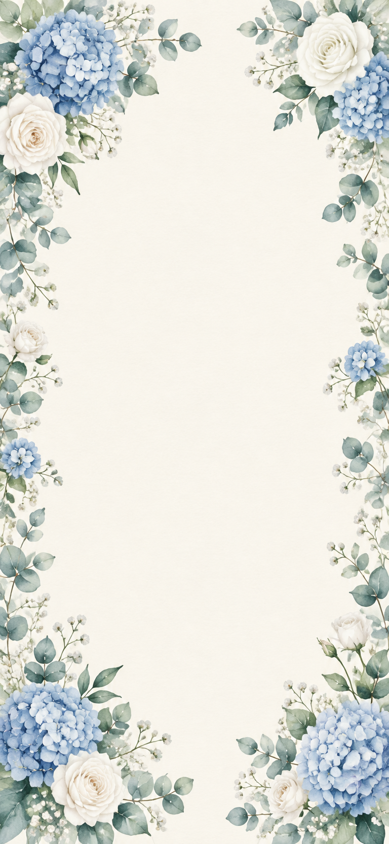 Dusty blue garden card cover