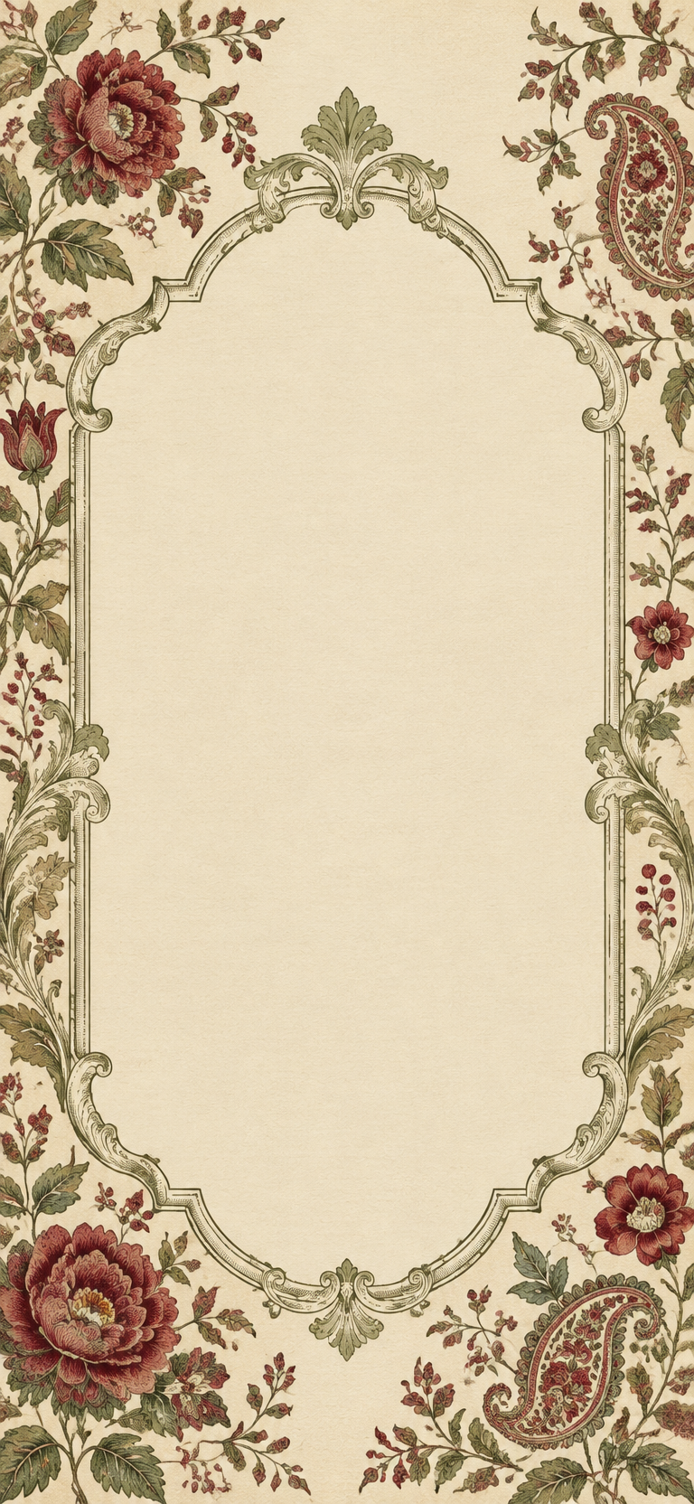 Vintage chintz frame card cover