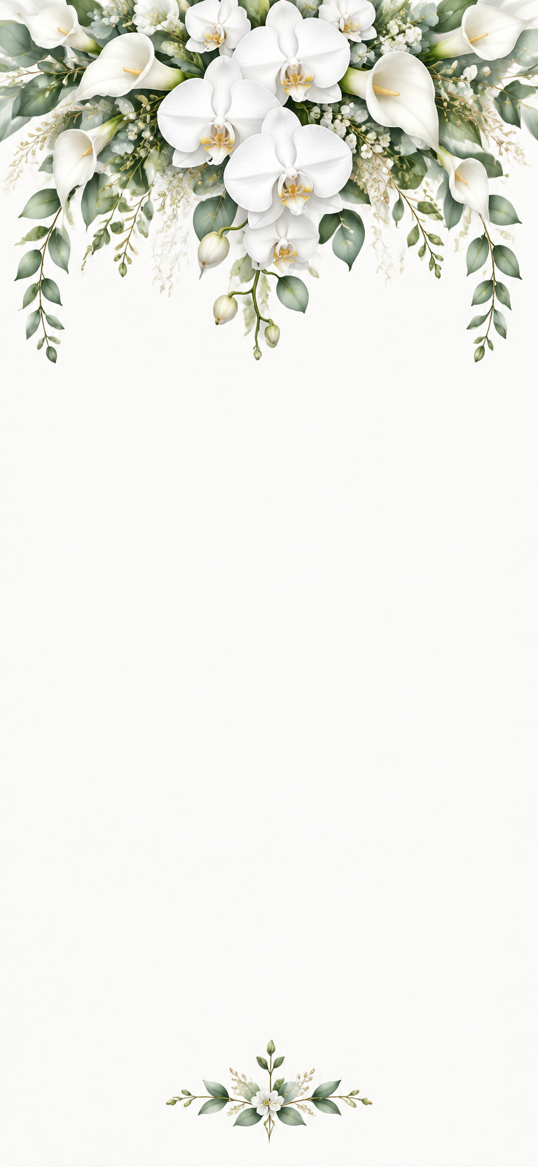 White orchid card cover